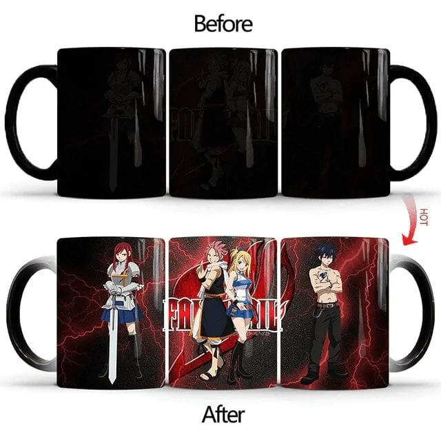 Mug Fairy Tail Natsu Erza Lucy et Grey