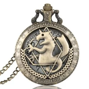 Montre Full Metal Alchemist De Gousset Gravé