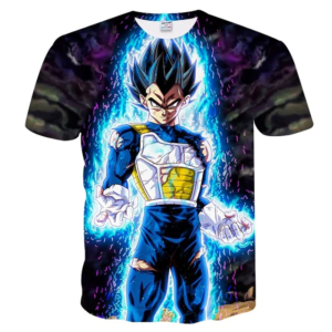 T-Shirt Dragon Ball Super Vegeta Réflexe Transcendantal