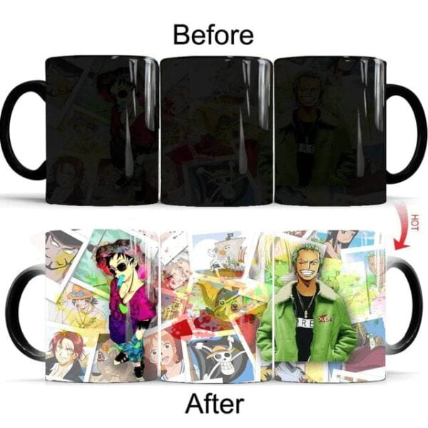 Mug One Piece Luffy Transformation - Céramique Blanche 325ml - Micro-ondes & Boîte Cadeau