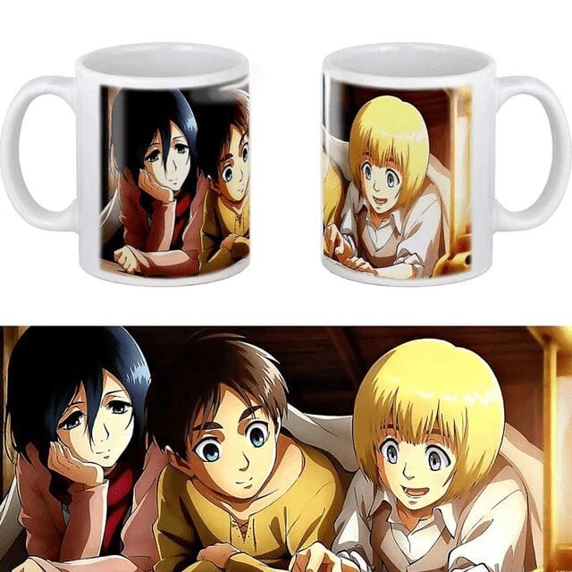 Mug L’attaque Des Titans Eren Mikasa et Armin