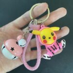 Porte Clé Pokémon Pikachu Cloche Rose