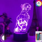 Lampe L’attaque Des Titans Eren et Mikasa
