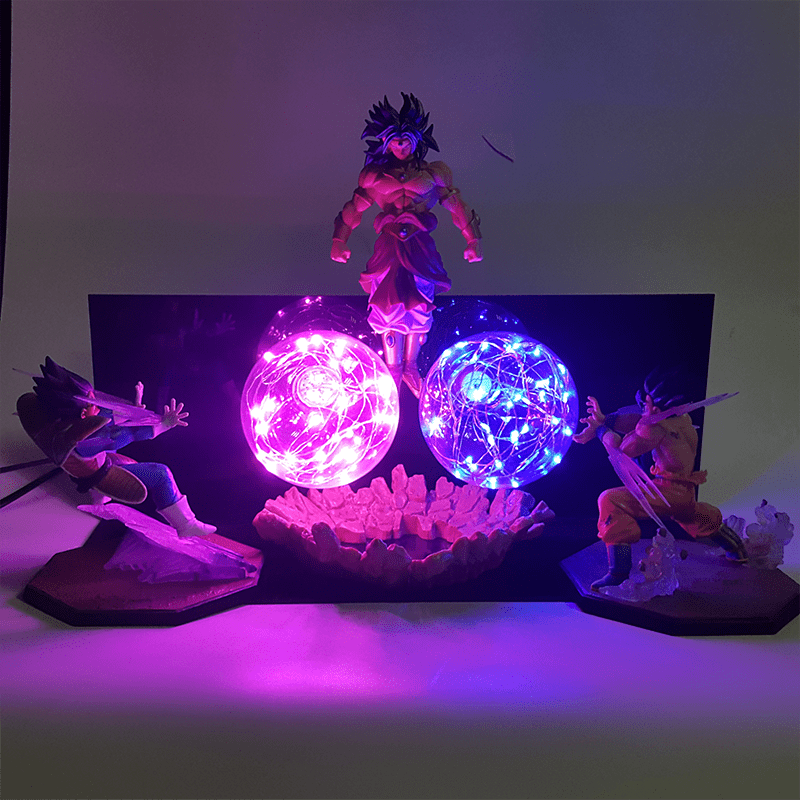 Lampe Dragon Ball Z Goku et Vegeta vs Broly