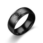 Bague Naruto Konoha Noir