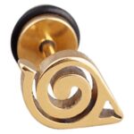 Boucle D'oreille Naruto Logo Konoha Or