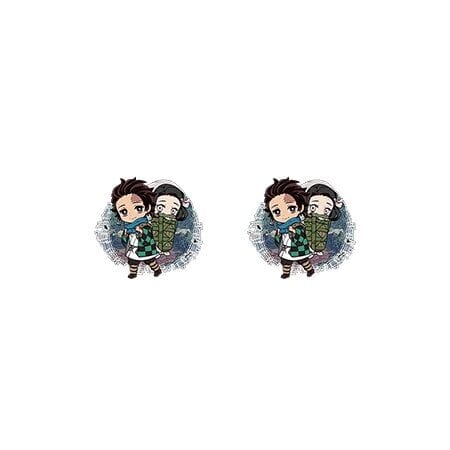 Boucle D'oreille Demon Slayer Nezuko et Tanjirô