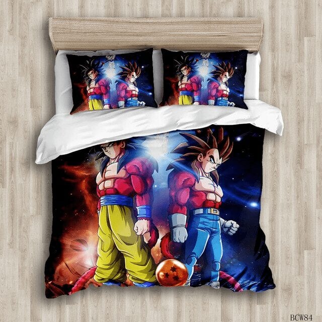 Housse De Couette Dragon Ball GT Goku et Vegeta SSJ 4