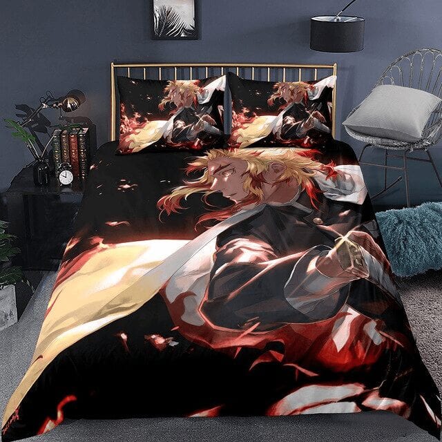 Housse De Couette Demon Slayer Rengoku Kyôjurô