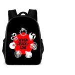 Sac A Dos Seven Deadly Sins Symbole des 7 Péchés Capitaux