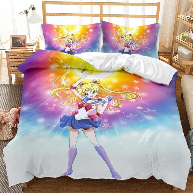 Housse De Couette Sailor Moon Arc en Ciel