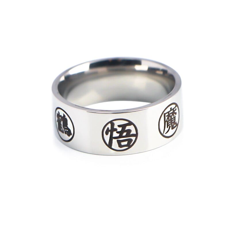 Bague Dragon Ball Z Kanji argent