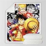 Plaid One Piece Luffy au Chapeau de Paille