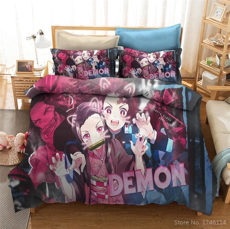 Housse De Couette Demon Slayer Tanjirô x Nezuko