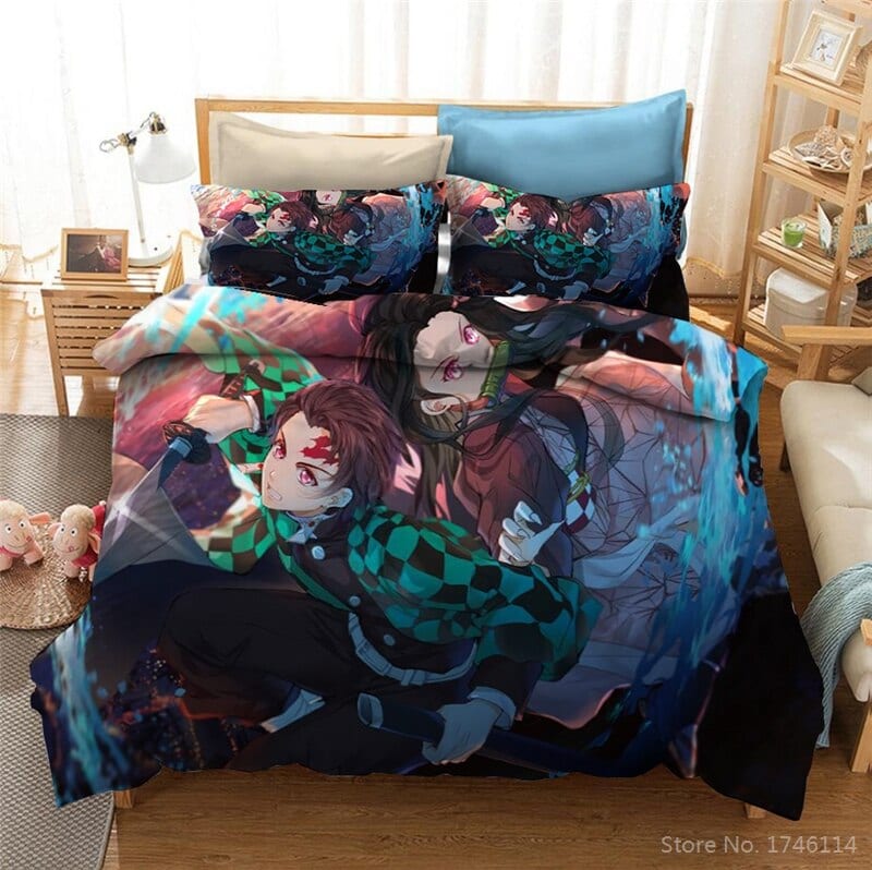 Housse De Couette Demon Slayer Frère et Sœur