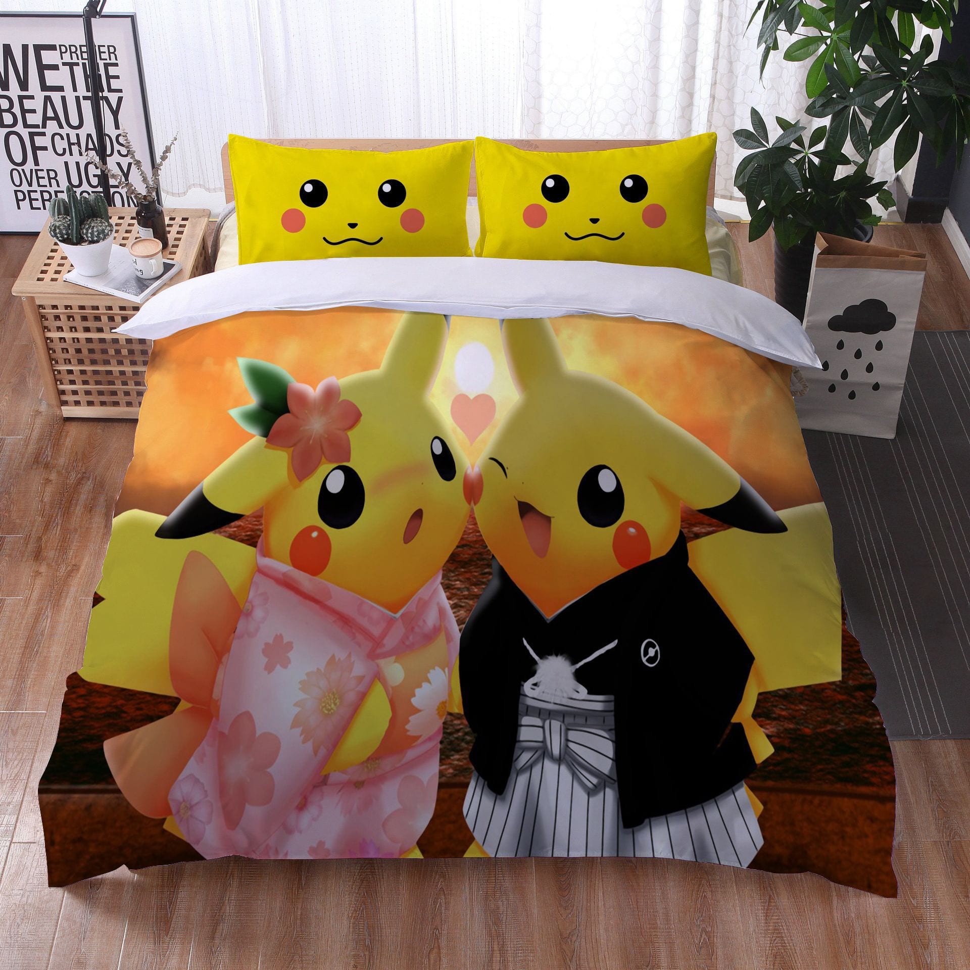 Housse De Couette Pokémon Pikachu Habit Traditionnel