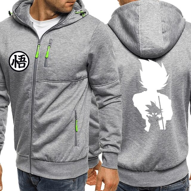 Veste Dragon Ball Z Capuche Goku Gris Clair