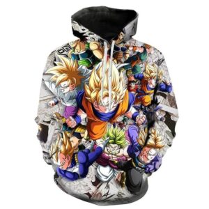 Pull Dragon Ball Z Tous les Saiyan