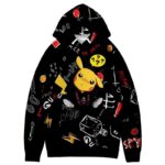 Pull Pokémon Pikachu Streetwear Noir