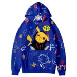 Pull Pokémon Pikachu Streetwear Bleu