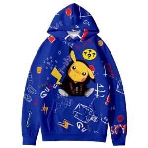 Pull Pokémon Pikachu Streetwear Bleu