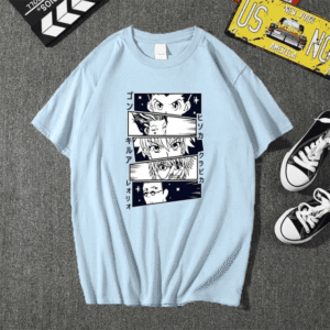 T-Shirt Hunter X Hunter Protagonistes Principaux Bleu Ciel