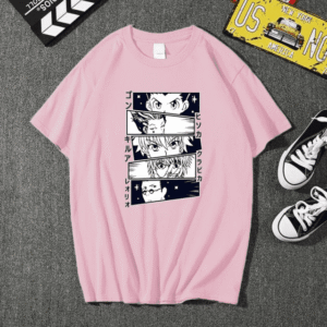 T-Shirt Hunter X Hunter Protagonistes Principaux Rose