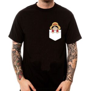 T-Shirt One Piece Luffy Poche
