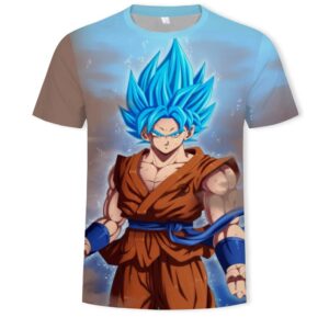 T-Shirt DBZ Goku SSJ Blue