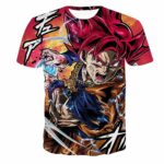 T-Shirt DBS Goku SSG Attaque