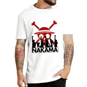 T-Shirt One Piece Nakama Blanc