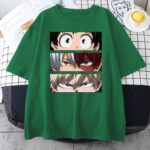 T-Shirt MHA Femme Shoto Izuku et Katsuki Vert