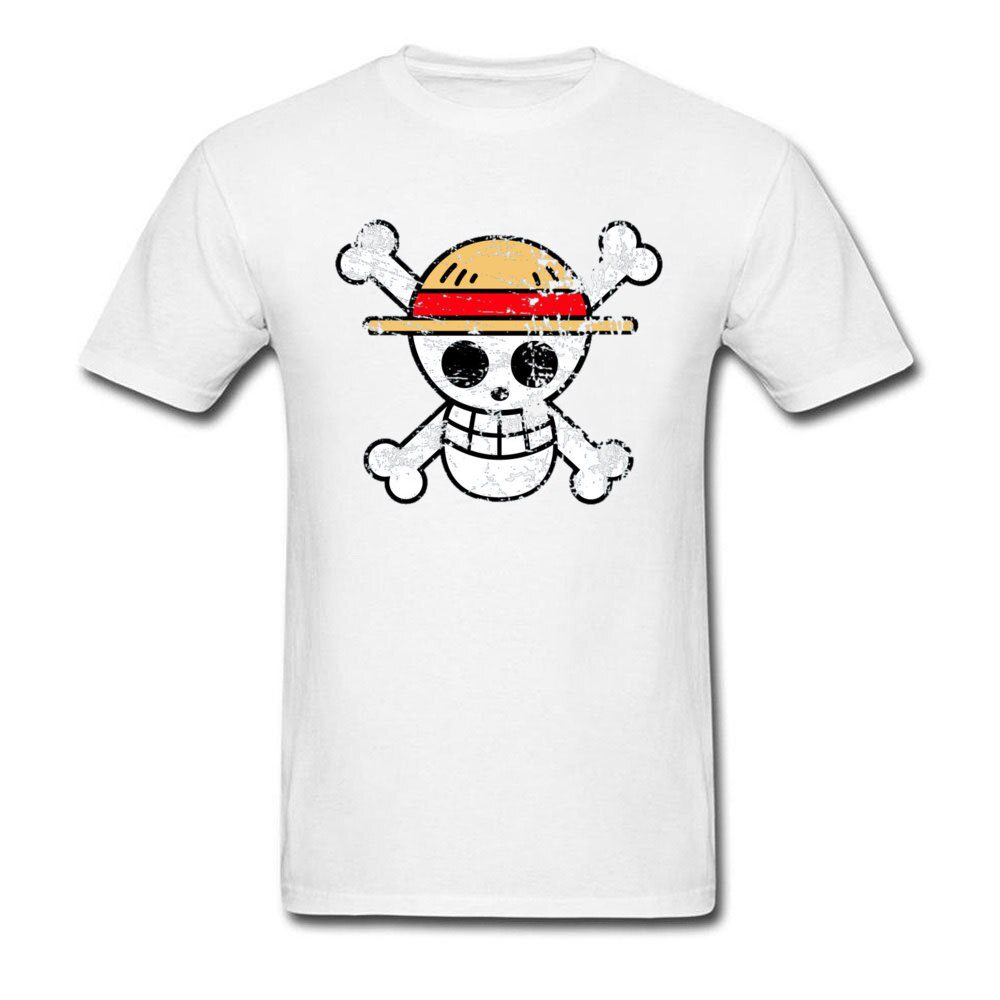 T-Shirt One Piece Logo Vintage Blanc
