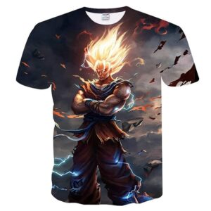T-Shirt Dragon Ball Z Goku SSJ2 Artistique