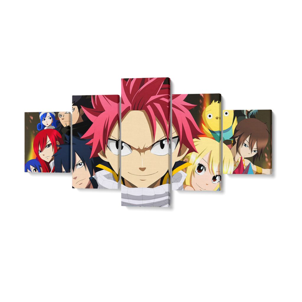 Tableau 5 Pièces Fairy Tail Cadre Toile main image 0