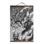 Poster MHA All Might Noir et Blanc
