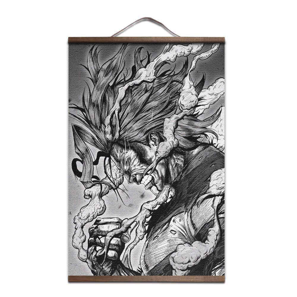 Poster MHA All Might Noir et Blanc