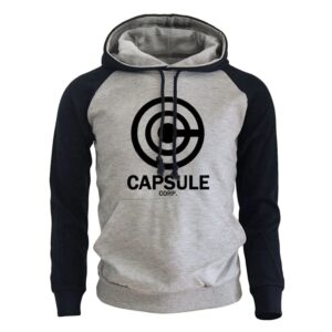 Pull Dragon Ball Capsule Corp Noir et Gris