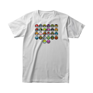 T-Shirt Pokemon Tous les Pokeball