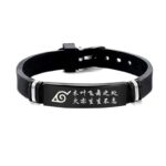 Bracelet Kanji Naruto Noir