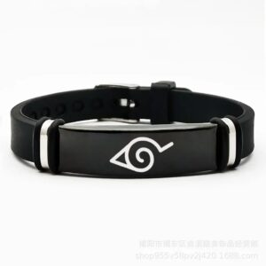 Bracelet Konoha Naruto Noir