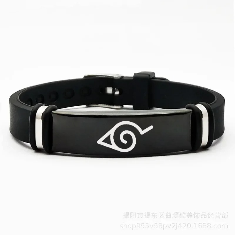 Bracelet Konoha Naruto Noir