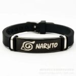 Bracelet Konoha Logo Naruto Noir