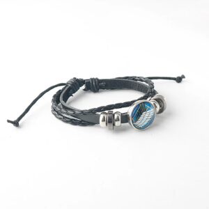 Bracelet L'Attaque des Titans en Cuir
